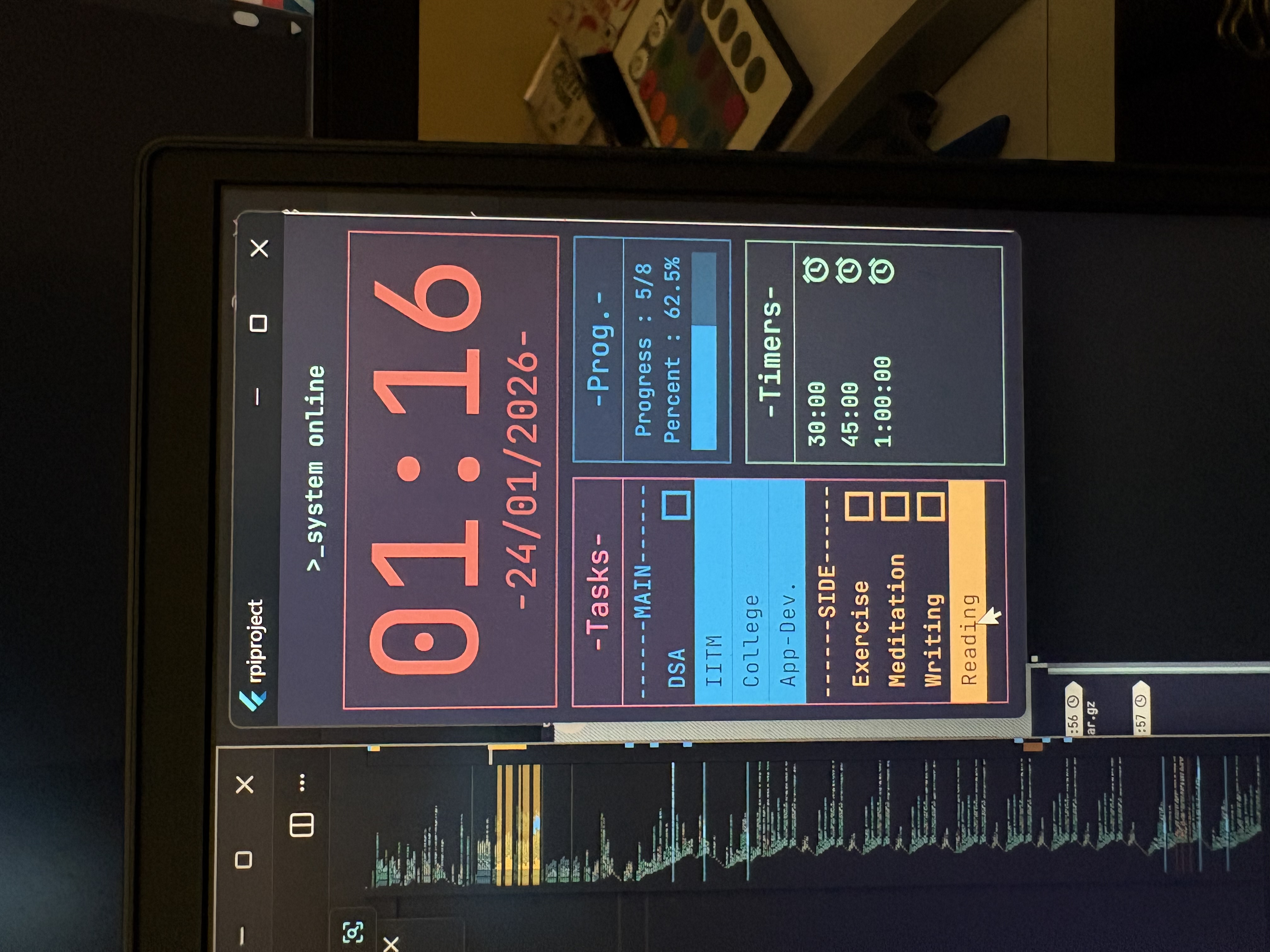 Raspberry Pi Widget on Desk